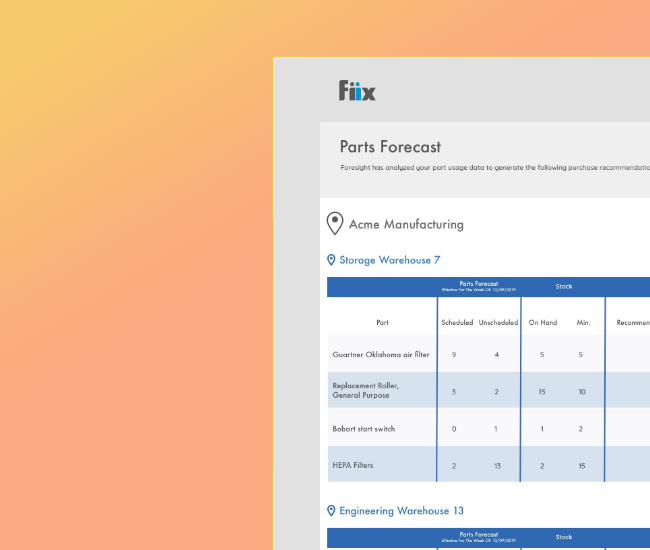 Fiix CMMS: Phần mềm quản lý bảo trì