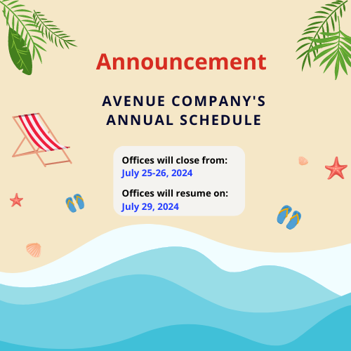 Announcement of 2024 Annual Schedule Of Avenue Company