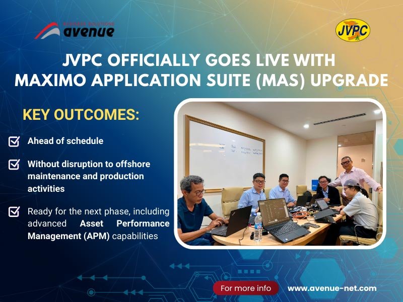 JVPC Officially Goes Live with Maximo Application Suite (MAS) Upgrade